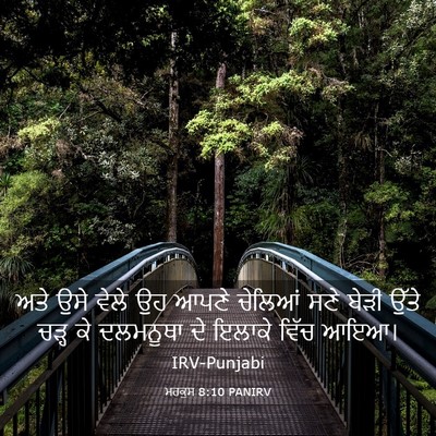 Picture 03 - ਮਰਕੁਸ 8:10 PANIRV - ਅਤੇ ਉਸੇ ਵੇਲੇ ਉਹ - Bible Verse Picture