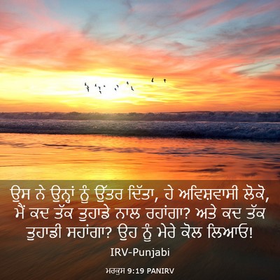 Picture 03 - ਮਰਕੁਸ 9:19 PANIRV - ਉਸ ਨੇ ਉਨ੍ਹਾਂ ਨੂੰ - Bible Verse Picture