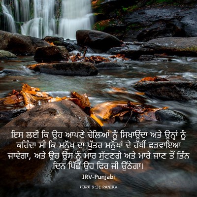 Picture 03 - ਮਰਕੁਸ 9:31 PANIRV - ਇਸ ਲਈ ਕਿ ਉਹ ਆਪਣੇ - Bible Verse Picture