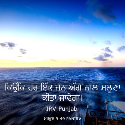 Picture 03 - ਮਰਕੁਸ 9:49 PANIRV - ਕਿਉਂਕਿ ਹਰ ਇੱਕ ਜਨ - Bible Verse Picture