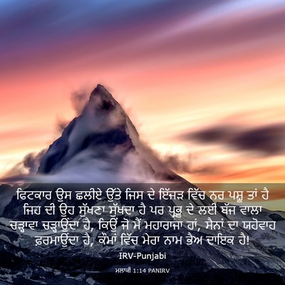 Picture 03 - ਮਲਾਕੀ 1:14 PANIRV - ਫਿਟਕਾਰ ਉਸ ਛਲੀਏ - Bible Verse Picture