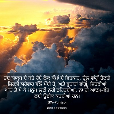 Picture 03 - ਮੀਕਾਹ 5:7 PANIRV - ਤਦ ਯਾਕੂਬ ਦੇ ਬਚੇ ਹੋਏ - Bible Verse Picture