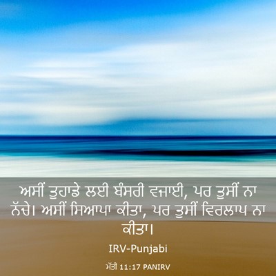 Picture 03 - ਮੱਤੀ 11:17 PANIRV - ਅਸੀਂ ਤੁਹਾਡੇ ਲਈ - Bible Verse Picture
