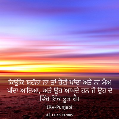 Picture 03 - ਮੱਤੀ 11:18 PANIRV - ਕਿਉਂਕਿ ਯੂਹੰਨਾ ਨਾ - Bible Verse Picture