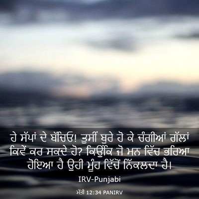 Picture 03 - ਮੱਤੀ 12:34 PANIRV - ਹੇ ਸੱਪਾਂ ਦੇ ਬੱਚਿਓ! - Bible Verse Picture