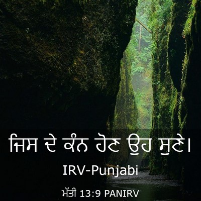 Picture 03 - ਮੱਤੀ 13:9 PANIRV - ਜਿਸ ਦੇ ਕੰਨ ਹੋਣ ਉਹ - Bible Verse Picture