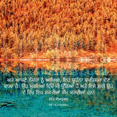 Picture 03 - ਮੱਤੀ 14:2 PANIRV - ਅਤੇ ਆਪਣੇ ਨੌਕਰਾਂ - Bible Verse Picture