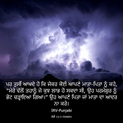 Picture 03 - ਮੱਤੀ 15:5 PANIRV - ਪਰ ਤੁਸੀਂ ਆਖਦੇ ਹੋ ਕਿ - Bible Verse Picture