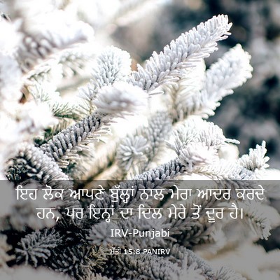 Picture 03 - ਮੱਤੀ 15:8 PANIRV - ਇਹ ਲੋਕ ਆਪਣੇ - Bible Verse Picture