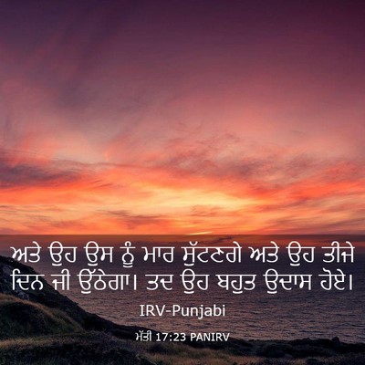 Picture 03 - ਮੱਤੀ 17:23 PANIRV - ਅਤੇ ਉਹ ਉਸ ਨੂੰ ਮਾਰ - Bible Verse Picture