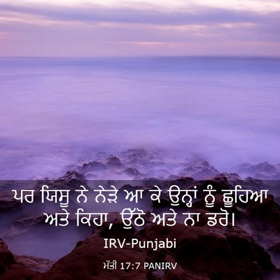 Picture 03 - ਮੱਤੀ 17:7 PANIRV - ਪਰ ਯਿਸੂ ਨੇ ਨੇੜੇ ਆ - Bible Verse Picture