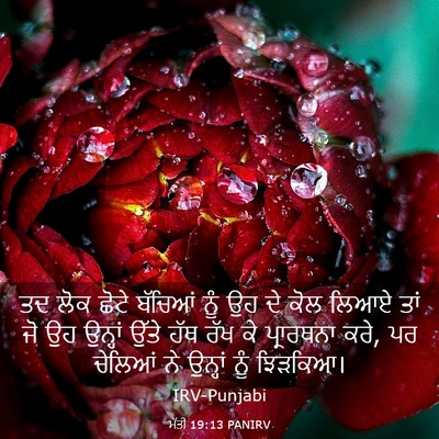Picture 03 - ਮੱਤੀ 19:13 PANIRV - ਤਦ ਲੋਕ ਛੋਟੇ ਬੱਚਿਆਂ - Bible Verse Picture
