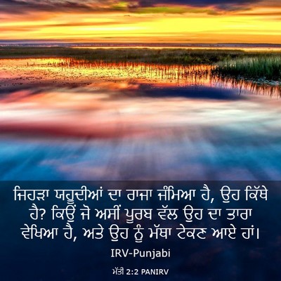 Picture 03 - ਮੱਤੀ 2:2 PANIRV - ਜਿਹੜਾ ਯਹੂਦੀਆਂ ਦਾ - Bible Verse Picture