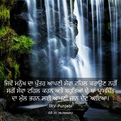 Picture 03 - ਮੱਤੀ 20:28 PANIRV - ਜਿਵੇਂ ਮਨੁੱਖ ਦਾ - Bible Verse Picture