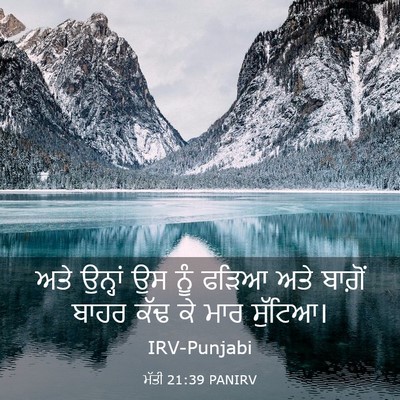 Picture 03 - ਮੱਤੀ 21:39 PANIRV - ਅਤੇ ਉਨ੍ਹਾਂ ਉਸ ਨੂੰ - Bible Verse Picture
