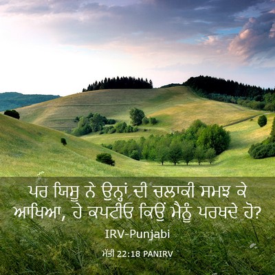 Picture 03 - ਮੱਤੀ 22:18 PANIRV - ਪਰ ਯਿਸੂ ਨੇ ਉਨ੍ਹਾਂ - Bible Verse Picture