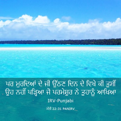 Picture 03 - ਮੱਤੀ 22:31 PANIRV - ਪਰ ਮੁਰਦਿਆਂ ਦੇ ਜੀ - Bible Verse Picture