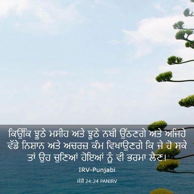 Picture 03 - ਮੱਤੀ 24:24 PANIRV - ਕਿਉਂਕਿ ਝੂਠੇ ਮਸੀਹ - Bible Verse Picture