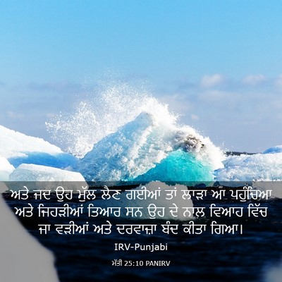 Picture 03 - ਮੱਤੀ 25:10 PANIRV - ਅਤੇ ਜਦ ਉਹ ਮੁੱਲ ਲੈਣ - Bible Verse Picture