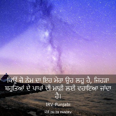 Picture 03 - ਮੱਤੀ 26:28 PANIRV - ਕਿਉਂ ਜੋ ਨੇਮ ਦਾ ਇਹ - Bible Verse Picture