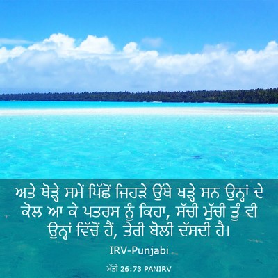 Picture 03 - ਮੱਤੀ 26:73 PANIRV - ਅਤੇ ਥੋੜ੍ਹੇ ਸਮੇਂ - Bible Verse Picture