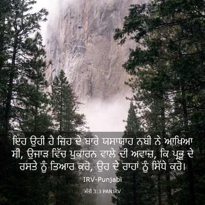 Picture 03 - ਮੱਤੀ 3:3 PANIRV - ਇਹ ਉਹੀ ਹੈ ਜਿਹ ਦੇ - Bible Verse Picture