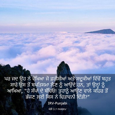 Picture 03 - ਮੱਤੀ 3:7 PANIRV - ਪਰ ਜਦ ਉਹ ਨੇ ਵੇਖਿਆ - Bible Verse Picture