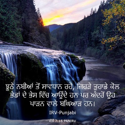 Picture 03 - ਮੱਤੀ 7:15 PANIRV - ਝੂਠੇ ਨਬੀਆਂ ਤੋਂ - Bible Verse Picture
