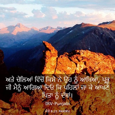 Picture 03 - ਮੱਤੀ 8:21 PANIRV - ਅਤੇ ਚੇਲਿਆਂ ਵਿੱਚੋਂ - Bible Verse Picture