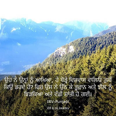 Picture 03 - ਮੱਤੀ 8:26 PANIRV - ਉਹ ਨੇ ਉਨ੍ਹਾਂ ਨੂੰ - Bible Verse Picture