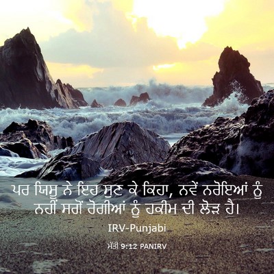 Picture 03 - ਮੱਤੀ 9:12 PANIRV - ਪਰ ਯਿਸੂ ਨੇ ਇਹ ਸੁਣ - Bible Verse Picture