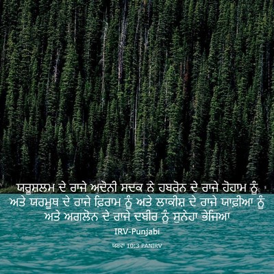 Picture 03 - ਯਸ਼ਵਾ 10:3 PANIRV - ਯਰੂਸ਼ਲਮ ਦੇ ਰਾਜੇ - Bible Verse Picture