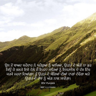 Picture 03 - ਯਸ਼ਵਾ 11:6 PANIRV - ਉਸ ਤੋਂ ਬਾਅਦ ਯਹੋਵਾਹ - Bible Verse Picture