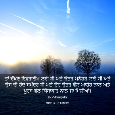 Picture 03 - ਯਸ਼ਵਾ 17:10 PANIRV - ਤਾਂ ਦੱਖਣ ਇਫ਼ਰਾਈਮ - Bible Verse Picture