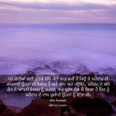 Picture 03 - ਯਸ਼ਵਾ 18:7 PANIRV - ਪਰ ਲੇਵੀਆਂ ਲਈ - Bible Verse Picture