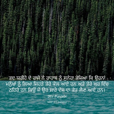 Picture 03 - ਯਸ਼ਵਾ 2:3 PANIRV - ਤਦ ਯਰੀਹੋ ਦੇ ਰਾਜੇ ਨੇ - Bible Verse Picture