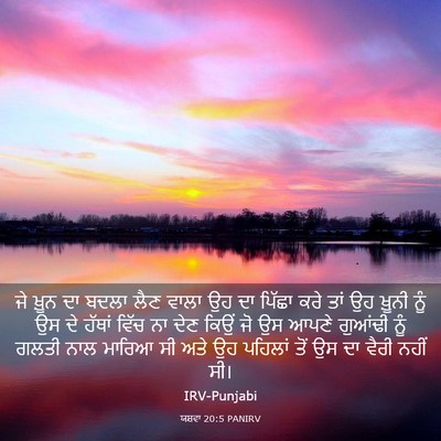 Picture 03 - ਯਸ਼ਵਾ 20:5 PANIRV - ਜੇ ਖ਼ੂਨ ਦਾ ਬਦਲਾ ਲੈਣ - Bible Verse Picture