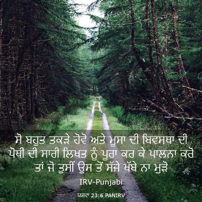 Picture 03 - ਯਸ਼ਵਾ 23:6 PANIRV - ਸੋ ਬਹੁਤ ਤਕੜੇ ਹੋਵੋ - Bible Verse Picture