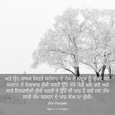 Picture 03 - ਯਸ਼ਵਾ 3:17 PANIRV - ਅਤੇ ਉਹ ਜਾਜਕ ਜਿਹੜੇ - Bible Verse Picture