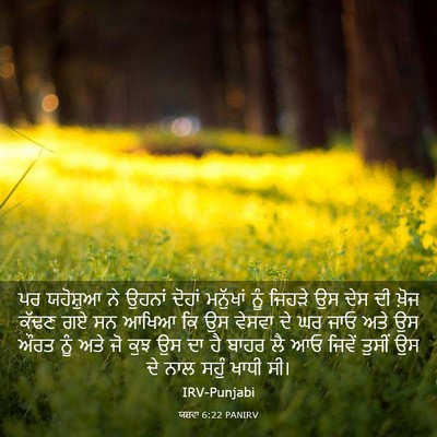 Picture 03 - ਯਸ਼ਵਾ 6:22 PANIRV - ਪਰ ਯਹੋਸ਼ੁਆ ਨੇ - Bible Verse Picture