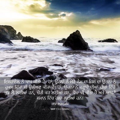 Picture 03 - ਯਸ਼ਵਾ 7:11 PANIRV - ਇਸਰਾਏਲ ਨੇ ਪਾਪ ਕੀਤਾ - Bible Verse Picture