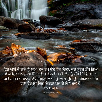 Picture 03 - ਯਸ਼ਵਾ 8:29 PANIRV - ਫਿਰ ਅਈ ਦੇ ਰਾਜੇ ਨੂੰ - Bible Verse Picture