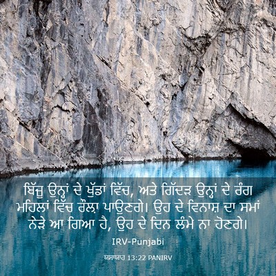 Picture 03 - ਯਸਾਯਾਹ 13:22 PANIRV - ਬਿੱਜੂ ਉਨ੍ਹਾਂ ਦੇ - Bible Verse Picture