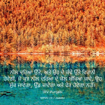 Picture 03 - ਯਸਾਯਾਹ 19:7 PANIRV - ਨੀਲ ਦਰਿਆ ਉੱਤੇ, ਅਤੇ - Bible Verse Picture