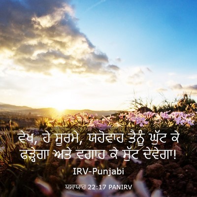 Picture 03 - ਯਸਾਯਾਹ 22:17 PANIRV - ਵੇਖ, ਹੇ ਸੂਰਮੇ, - Bible Verse Picture