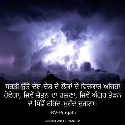 Picture 03 - ਯਸਾਯਾਹ 24:13 PANIRV - ਧਰਤੀ ਉੱਤੇ - Bible Verse Picture