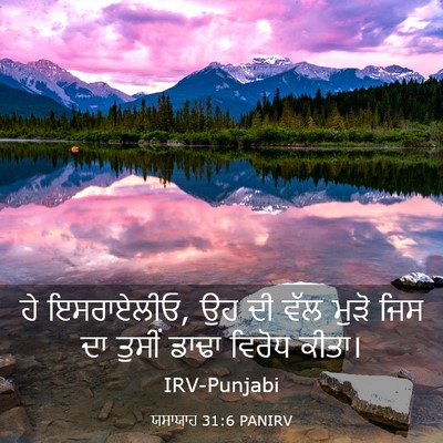 Picture 03 - ਯਸਾਯਾਹ 31:6 PANIRV - ਹੇ ਇਸਰਾਏਲੀਓ, ਉਹ ਦੀ - Bible Verse Picture
