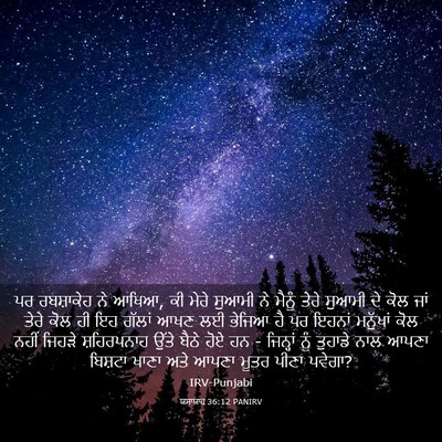 Picture 03 - ਯਸਾਯਾਹ 36:12 PANIRV - ਪਰ ਰਬਸ਼ਾਕੇਹ ਨੇ - Bible Verse Picture