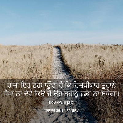 Picture 03 - ਯਸਾਯਾਹ 36:14 PANIRV - ਰਾਜਾ ਇਹ ਫ਼ਰਮਾਉਂਦਾ - Bible Verse Picture