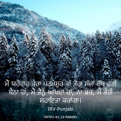 Picture 03 - ਯਸਾਯਾਹ 41:13 PANIRV - ਮੈਂ ਯਹੋਵਾਹ ਤੇਰਾ - Bible Verse Picture